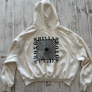 Billabong Crop Hooded Sweatshirt Graphic Print